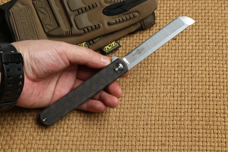 Два солнца TS67 D2 лезвие Flipper мяч складной нож титановый кемпинг охотничий