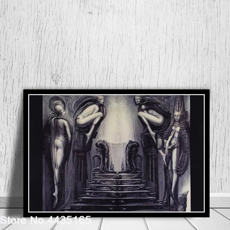 Hr Giger Li II постер Alien Dark Evil абстрактные постеры и принты Картина на холсте Настенная