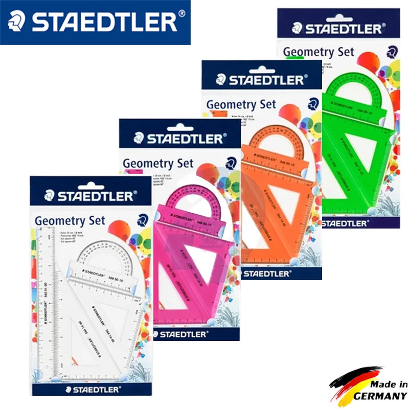 

STAEDTLER 569 Student Geometry Drawing and Drawing Ruler Ruler Triangle Square Protractor Set