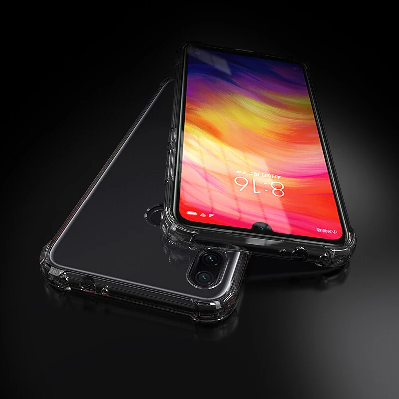 1000PCS Shockproof Soft Case For Xiaomi Redmi Note 7 Pro 6 5 Plus S2 6A 5A 4X Prime Anti-Knock Clear Transparent Silicone Cover |