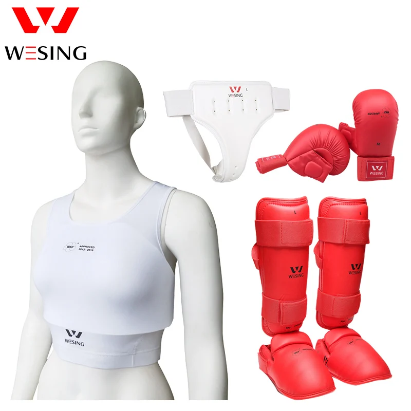 Защитный комплект шестеренок для тренировок vesing Karate перчатки WKF защиты груди