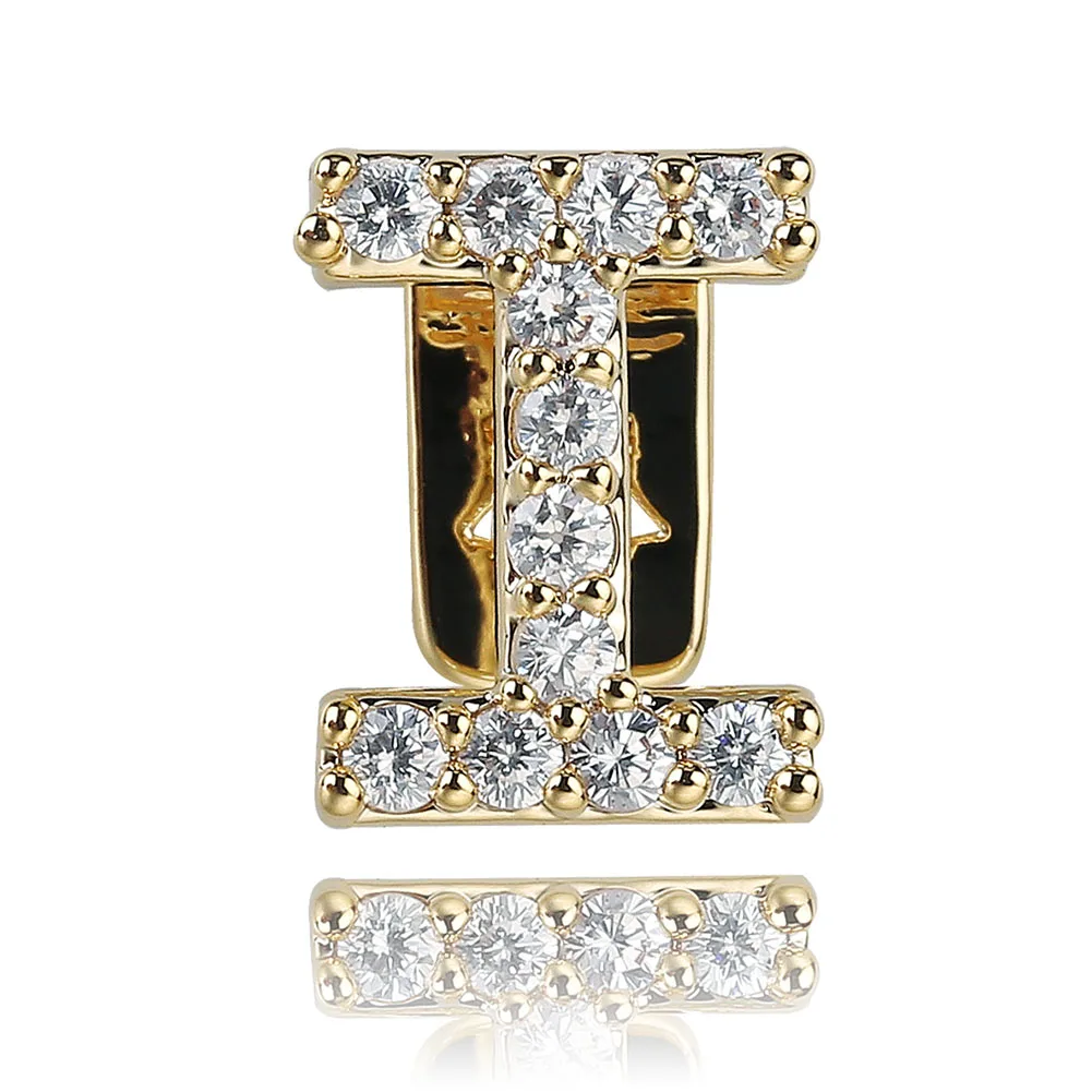 JINAO, новинка, хип-хоп, 26 букв, золото, серебро, зубы, Grillz, все, Iced Out, Micro Pave CZ зубья, грили с силиконом для рождественского подарка