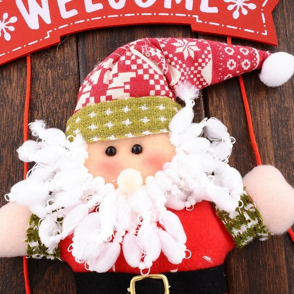 Горячая декоративные украшения Xmas Рождество деревянный приветственная знак с