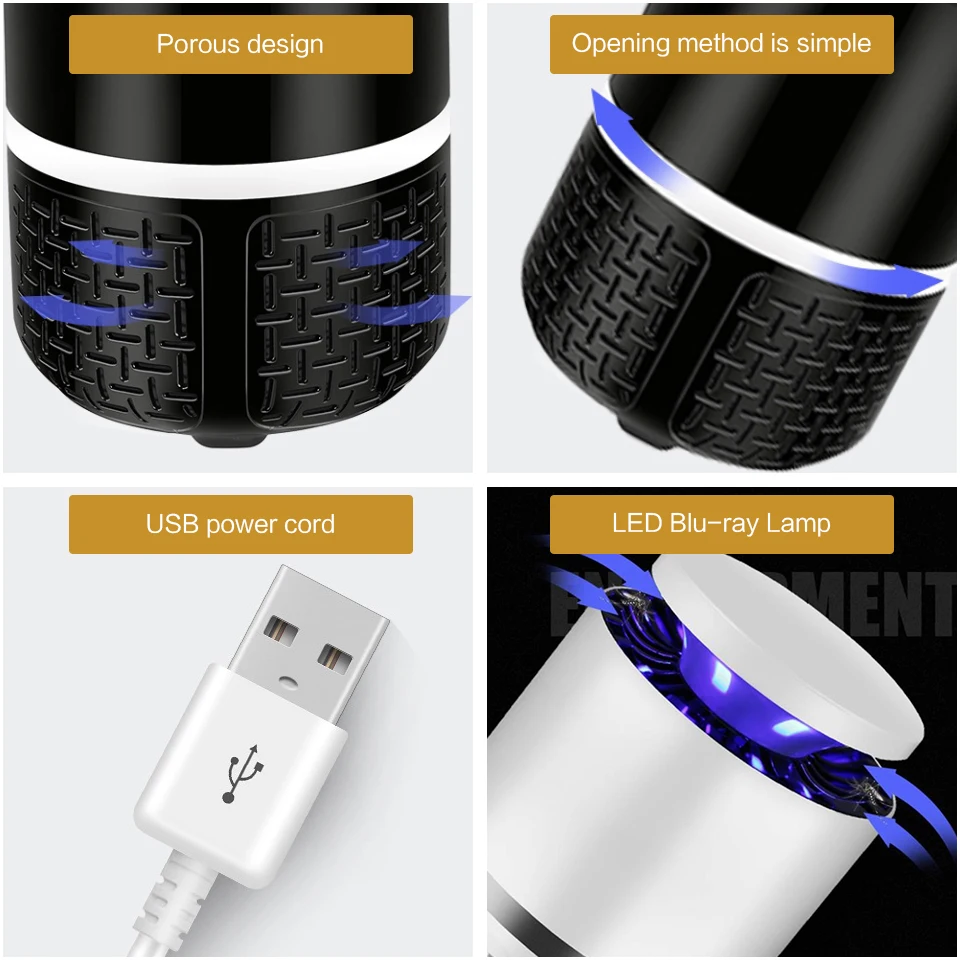 USB электрическая лампа для уничтожения комаров светодиодный светильник защиты