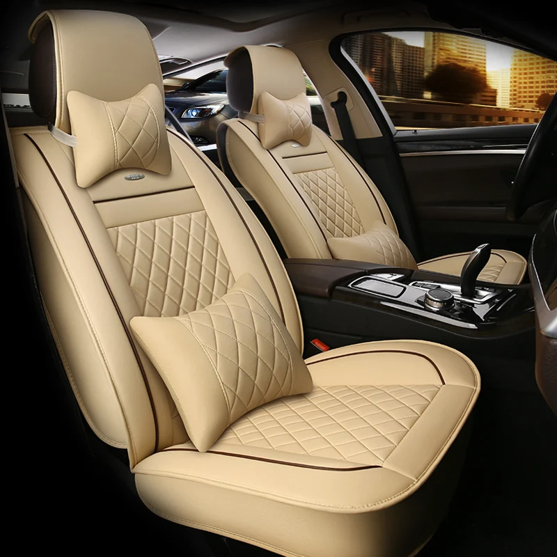 

HLFNTF Leather Universal Car Seat Covers for BYD F0 F3 F6 SURUI SIRUI G3 G5 G6 G3R F3R L3 S6 S7 E2 E3 E6 M6 car-styling