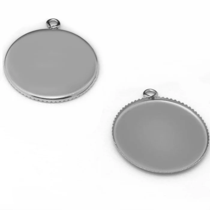 

20pcs Round Stainless Steel Pendant Cabochon Setting Bezel Jewelry Making Component Base 18mm 20mm 25mm 30mm DIY Jewelry Making