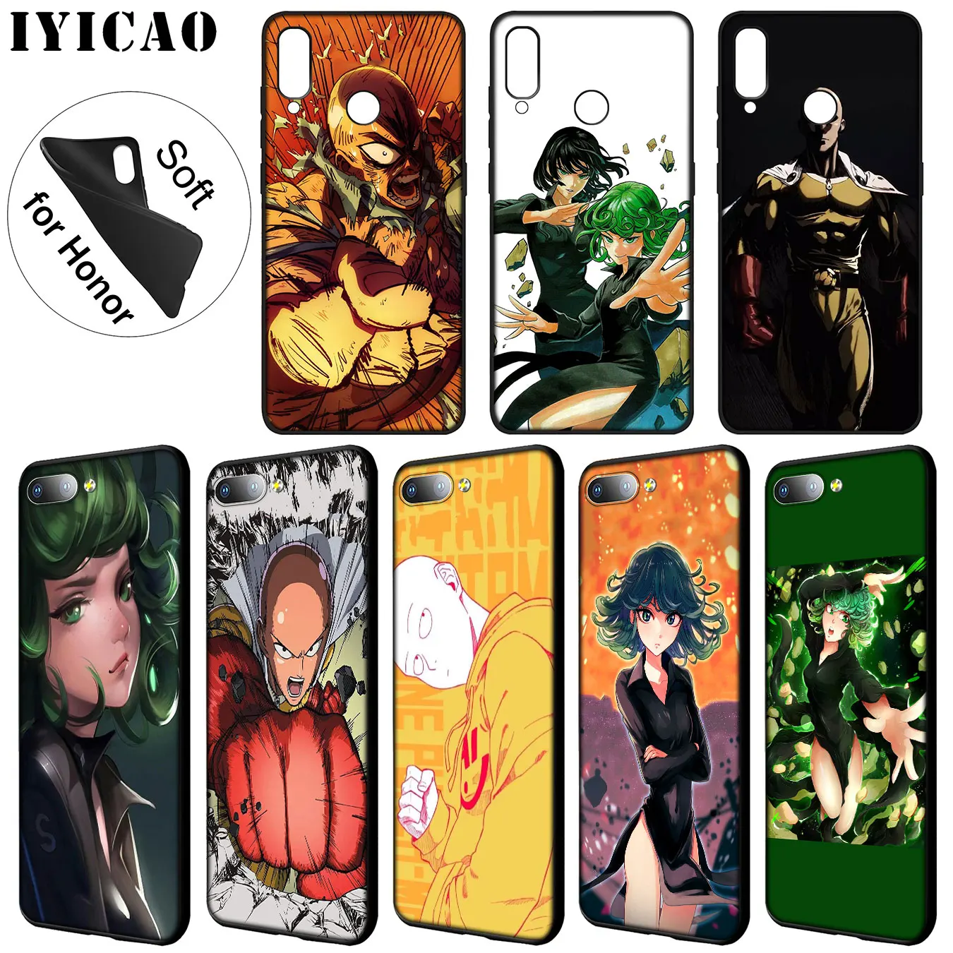 Мягкий чехол IYICAO с японским Аниме One Punch Man для Huawei Y9 Y7 Y6 Prime 2019 Honor 20 8C 8X 8 9 9X 10 Lite 7C 7X 7A