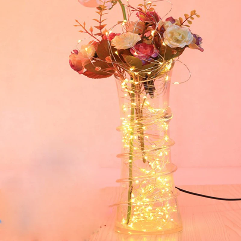 12M 100 LED Lights Solar Copper Wire String Light Home Outdoor Powered Fairy Christmas Party Decor | Освещение