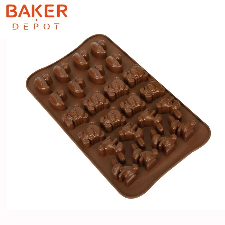 Силиконовая форма для украшения торта в форме медведя 24 Отверстия|Формы тортов| |