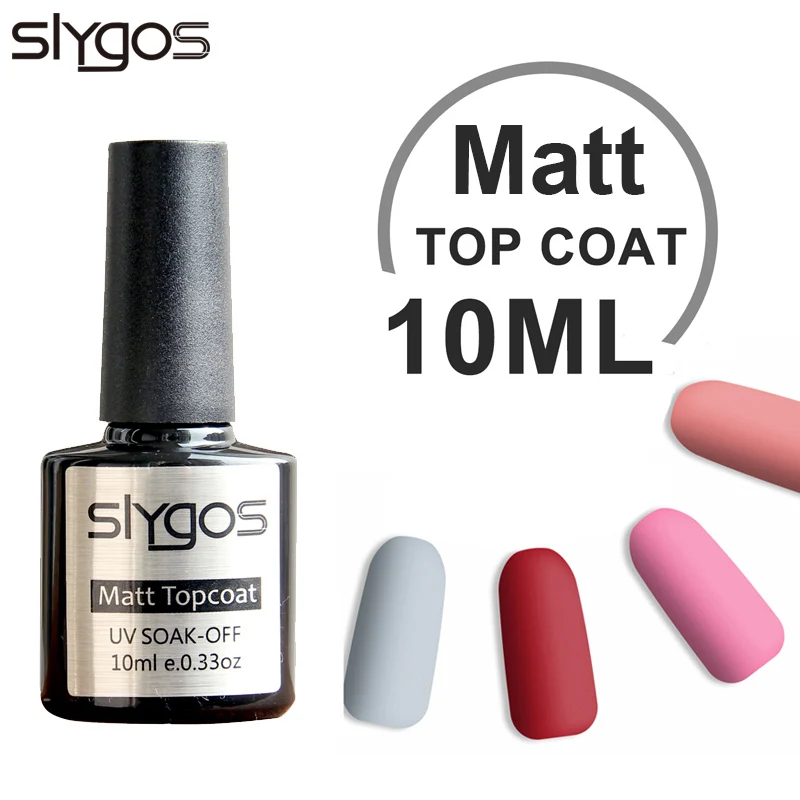 matt top coat SLYGOS 10 мл Гель-лак для ногтей верхнее Базовое покрытие долговечный впитывающий базовый гель для ногтей матовый верхний слой УФ Гель-лак для маникюра - Цвет: matt top coat