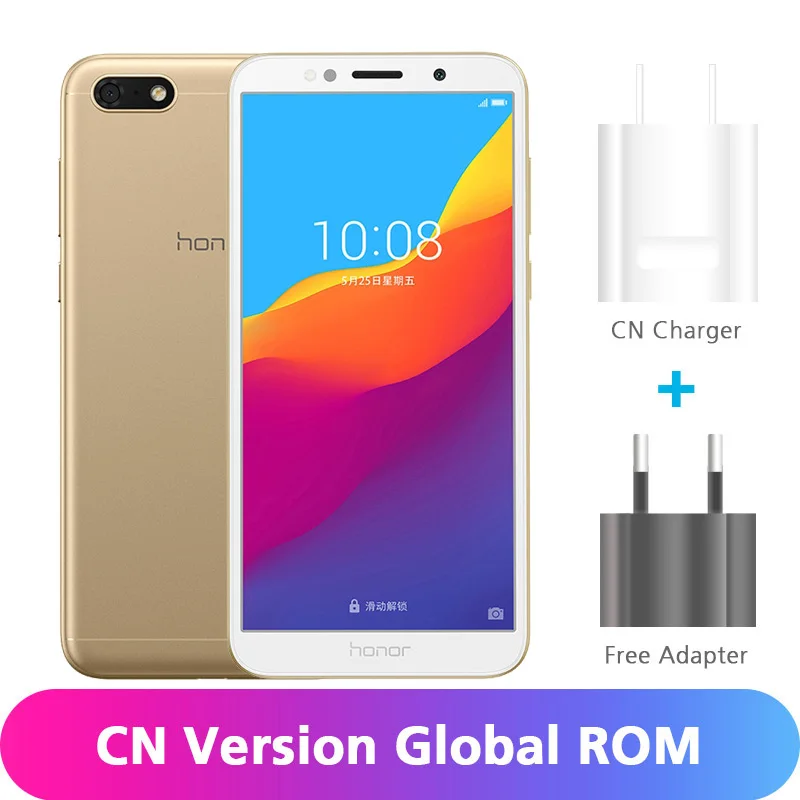 Gold Honor 7 Play 2G 16G 4G LTE MT6739 четырехъядерный 5,45 дюймов 1440*720P 13,0 МП Android 8,1 OTA обновление мобильного телефона - Цвет: Gold
