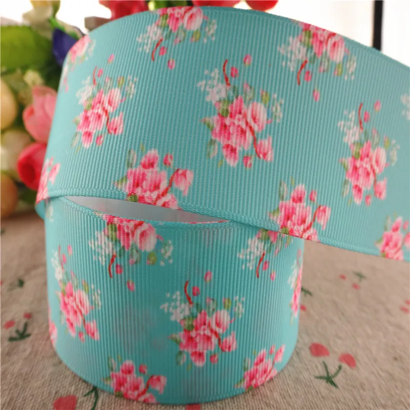 Лента Корсажная с цветочным принтом 1 1/2 дюйма 38 мм 10 ярдов MD18010120|ribbon diy|printed grosgrain