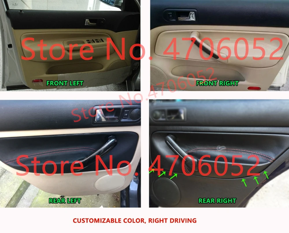Для Volkswagen Bora Golf 4 2002 2003 2004 2005 2006 шт. панель подлокотника автомобильной двери из