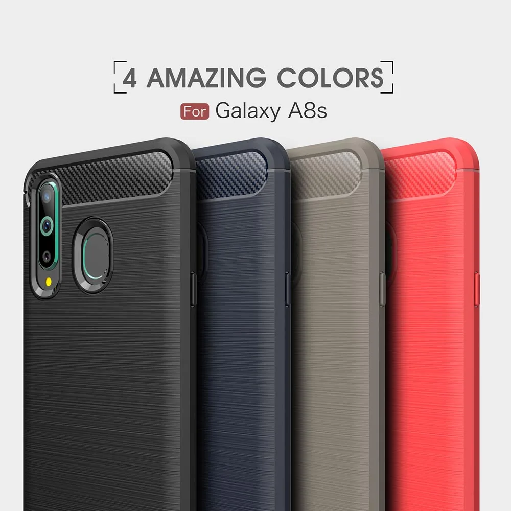 Carbon fiber textured TPU 6.4For Samsung Galaxy A8S Case For G8870 SM SM-G8870 Cell Phone Cover |