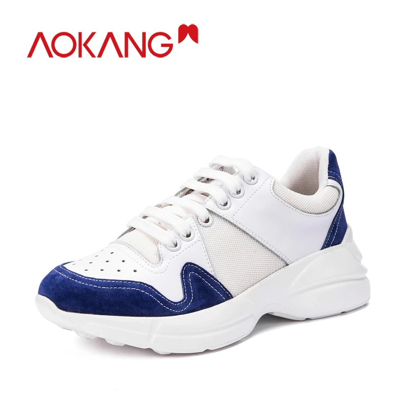 Женские кроссовки на платформе AOKANG повседневные весну и осень Tenis Feminino chaussure femme