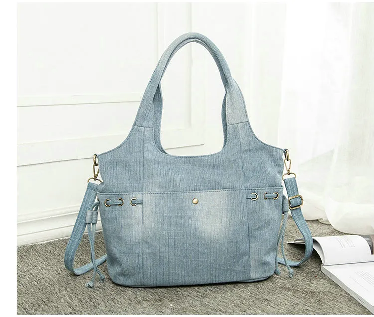 Light Blue Rdywbu, женская джинсовая сумка на плечо, новые модные джинсы, высокое качество, дорожная сумка через плечо, большая сумка-тоут, сумка Mochila Bolsa B725 - Цвет: Light Blue