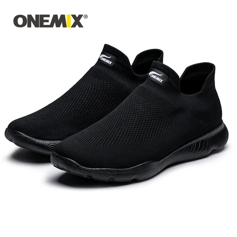Мужские легсветильник кроссовки ONEMIX дышащие сетчатые без шнуровки спортивная