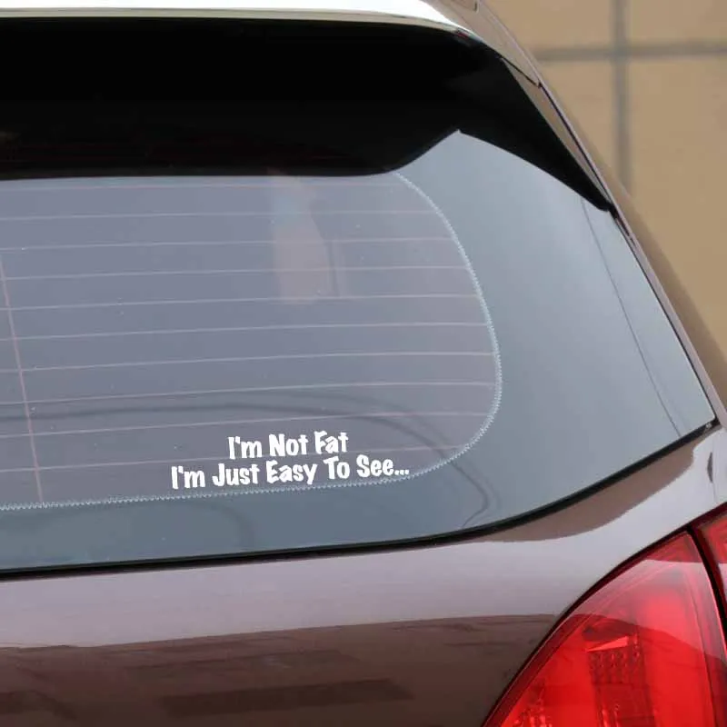 YJZT 19.5CM*4.4CM Fun I'm Not Fat Just Easy To See Vinyl Car Window Sticker Black Silver Decal C11-1699 | Автомобили и