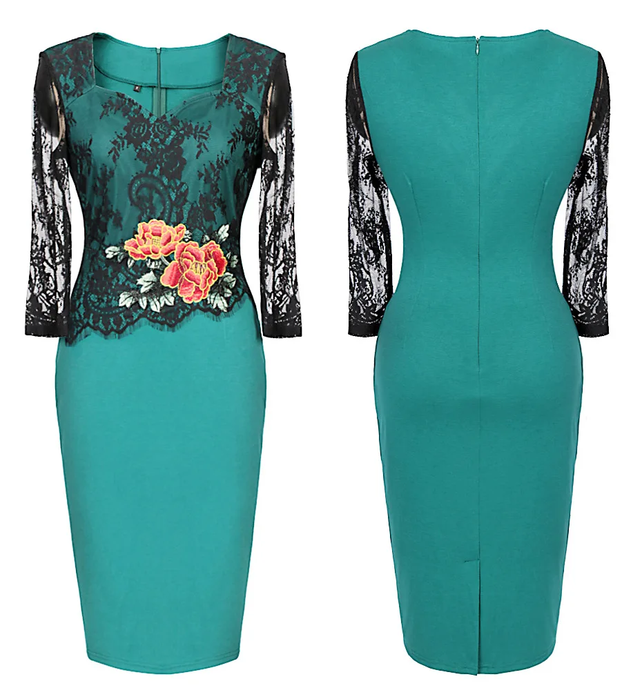 Женское элегантное платье принцессы винтажное с рукавом три четверти весна-лето