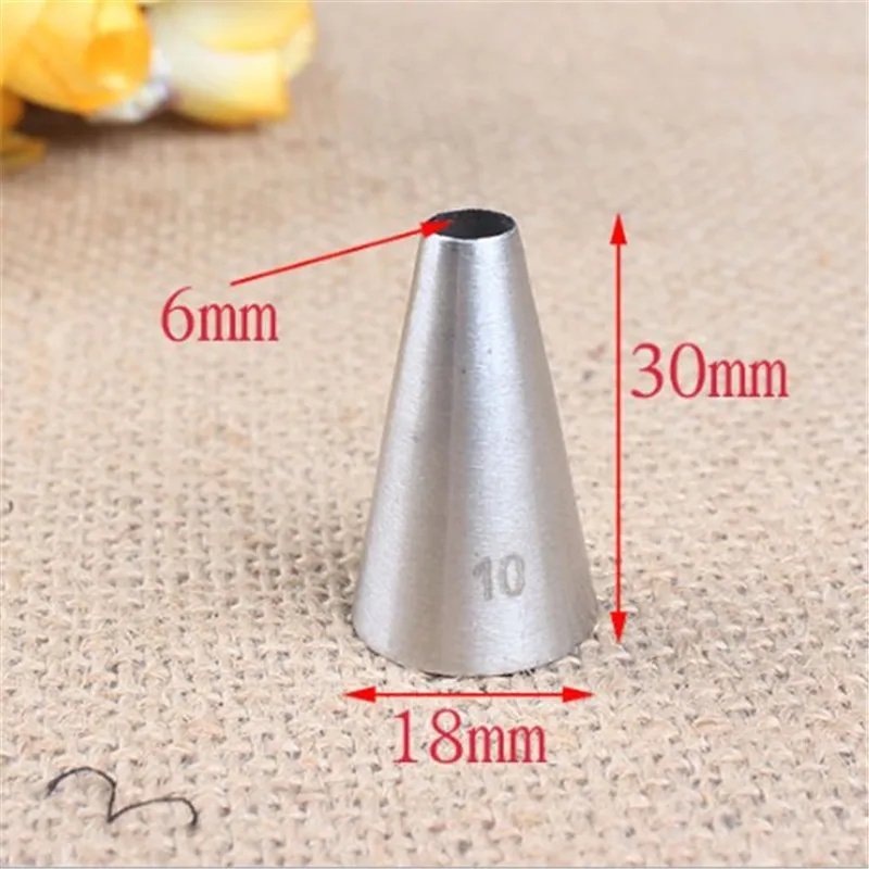 10# Large Round Stainless Steel Piping Icing Nozzle Metal Cake Cream Decoration Tips Decorating Tools | Дом и сад