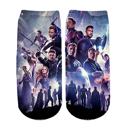 Носки с героями комиксов Marvel, Мстителей, комиксов, героев из мультфильма «Железный Капитан Америка», Теплые повседневные носки до колена с противоскользящей прострочкой - Цвет: 15
