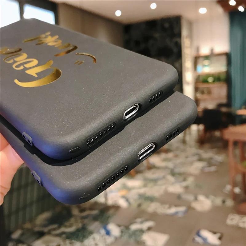 Чехол для телефона Lovebay iPhone 6 6s 7 8 Plus X XR XS Max мягкий чехол из ТПУ с золотыми