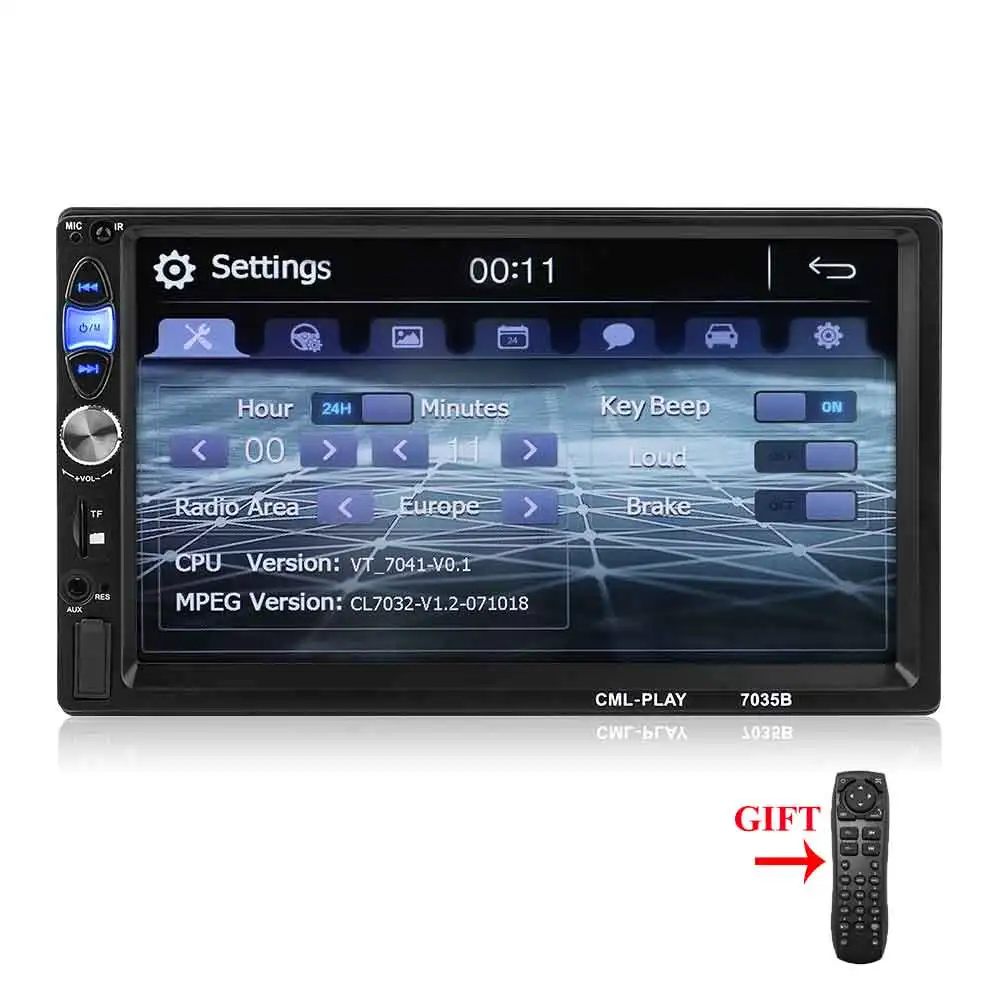 radio Mirror link Android 9,0 Автомагнитола 2din MP5 плеер сабвуфер Bluetooth handsfree FM USB камера заднего вида радио Кассетный рекордер - Цвет: radio