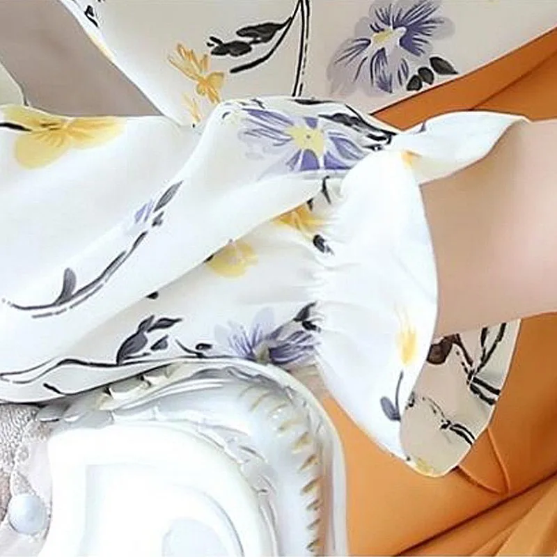 Blusas Femininas Fashion Floral Tops And Blouses Mujer Autumn Long Sleeve Femme Shirts Print Chiffon Women | Женская одежда