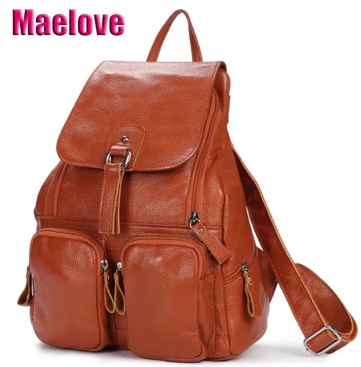 Новое поступление женская сумка Maelove из натуральной кожи рюкзак воловьей на