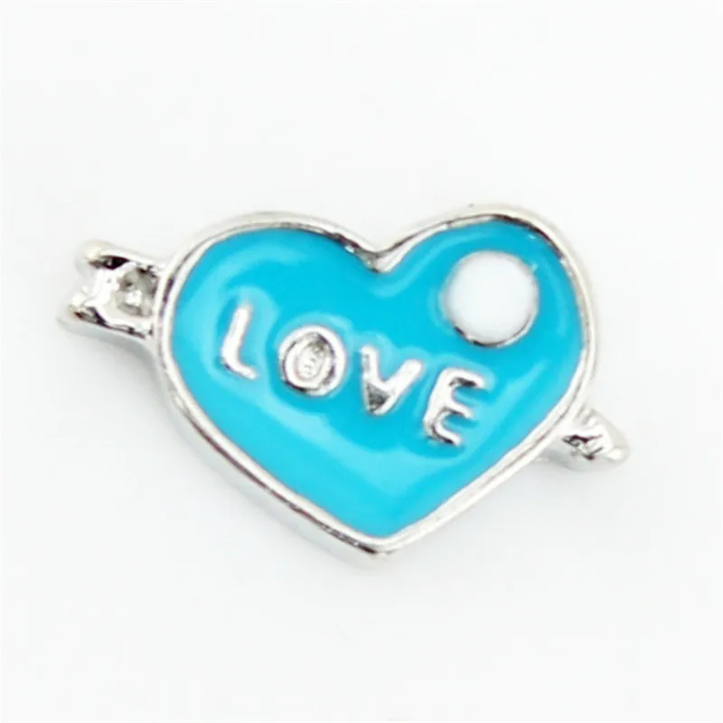 Голубое сердце со стрелой говорит любовь плавающие амулеты для вашего