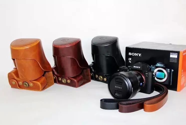 2015 NEW ! High Quality PU Leather case bag cover For Sony ILCE-7M2 A7II (24-70 Lens) camera with shoulder strap free shipping |