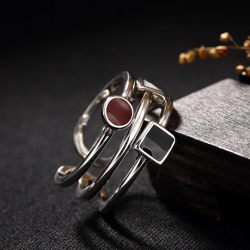 Серебряное кольцо S925 в стиле ретро простое модное женское кольцо|ring silver|s925 silverladies rings |