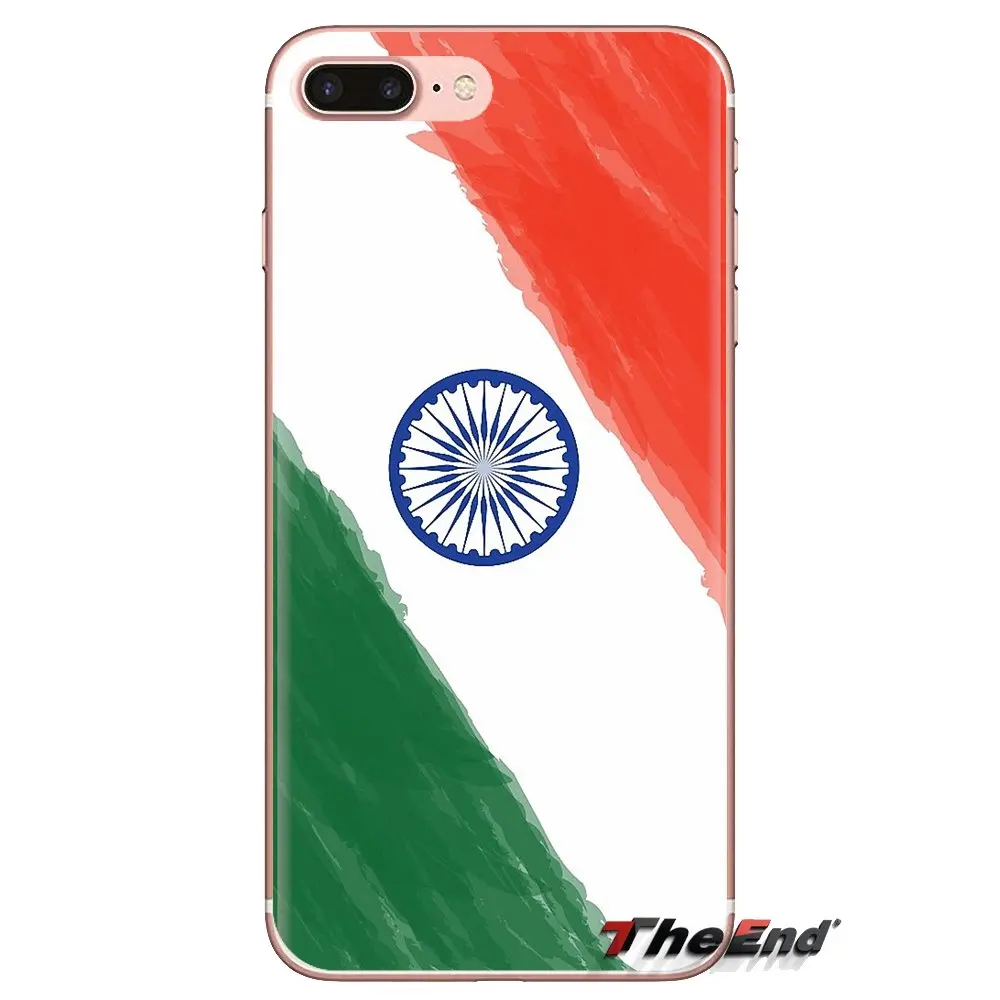 For iPod Touch Apple iPhone 4 4S 5 5S SE 5C 6 6S 7 8 X XR XS Plus MAX India Banner Indian National Flag TPU Transparent Bag Case |