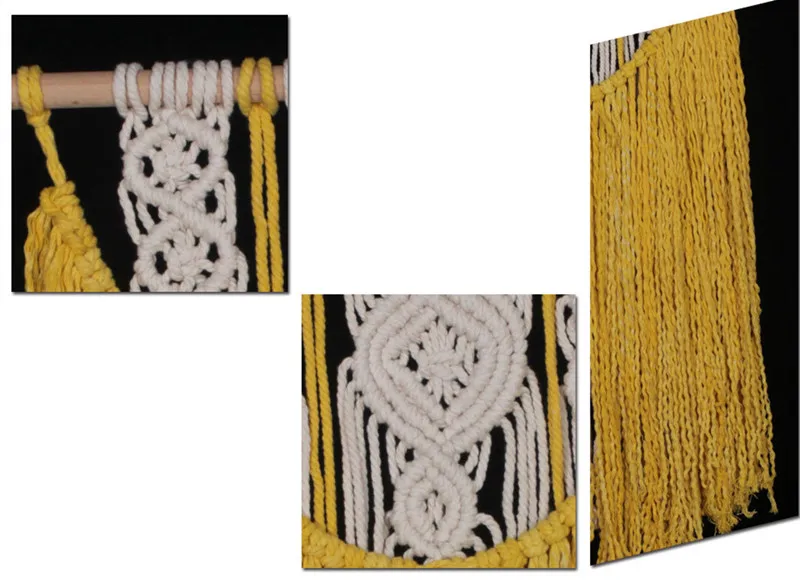 Bohemian Fringed Edge Macrame Tapestry Hippie Wedding Backdrop Handmade Hanging Tapestry Wall Mural Art Nordic Scandinavian