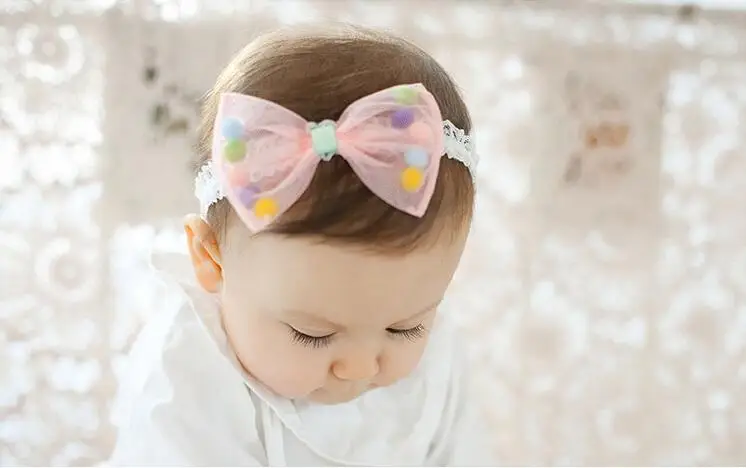1 Piece MAYA STEPAN Headwrap Bowknot Baby Headwear Girls Hair Bow Hairband Head Band Infant Newborn Bows Toddlers Lace Headbands | Детская