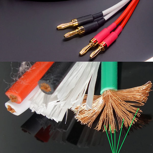 HIFI аудио кабель для колонок 4N бескислородной меди 4 квадратных|Кабели VGA| |