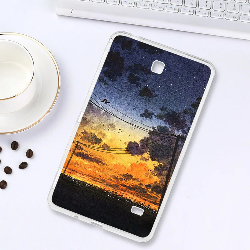 Z007 Чехол с рисунком s для samsung Galaxy Tab A 10,1 7,0 E 9,6 8,0 чехол из силикона TabA TabE P580 T580 T280 T385 T560 T375 чехол для планшета s Tab - Цвет: Z007