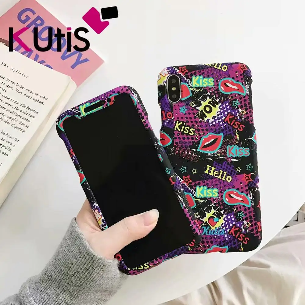 Жесткий ПК полное покрытие чехол для iPhone X XS MAX XR 360 градусов полный корпус 6 6s Plus 8 7