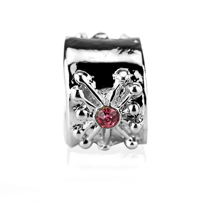 Серебристые бусины-разделители из металлического сплава изысканные изогнутые