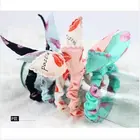 50 шт микс модный галстук-бабочка, аксессуар для волос для женщин с цветочным мотивом для девочек; Губы точка резинка для волос на голову эластичная повязка для головы с нахлестом EKUSTYEE