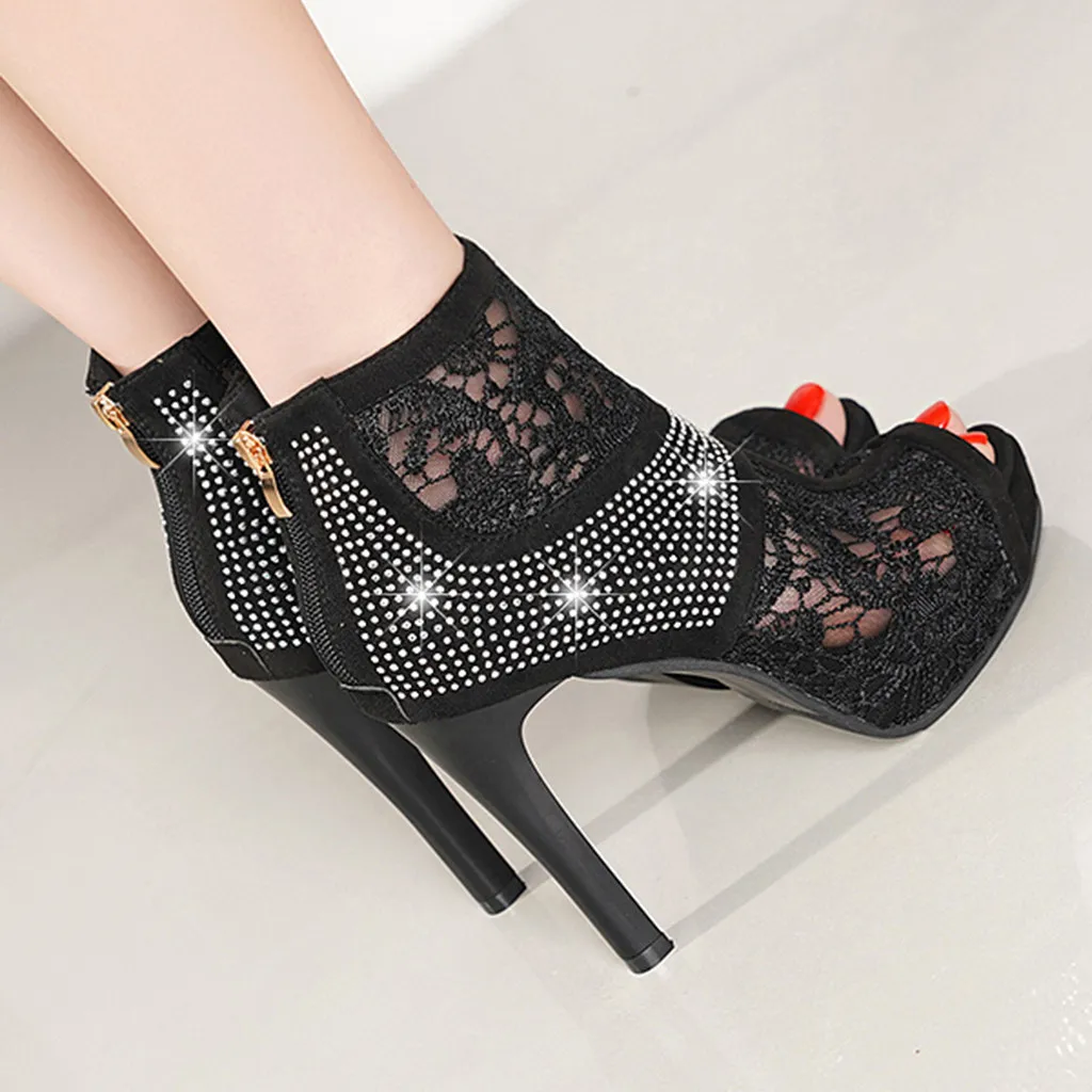 Сандалии SAGACE женские с открытым носком высокий каблук однотонные деловые туфли