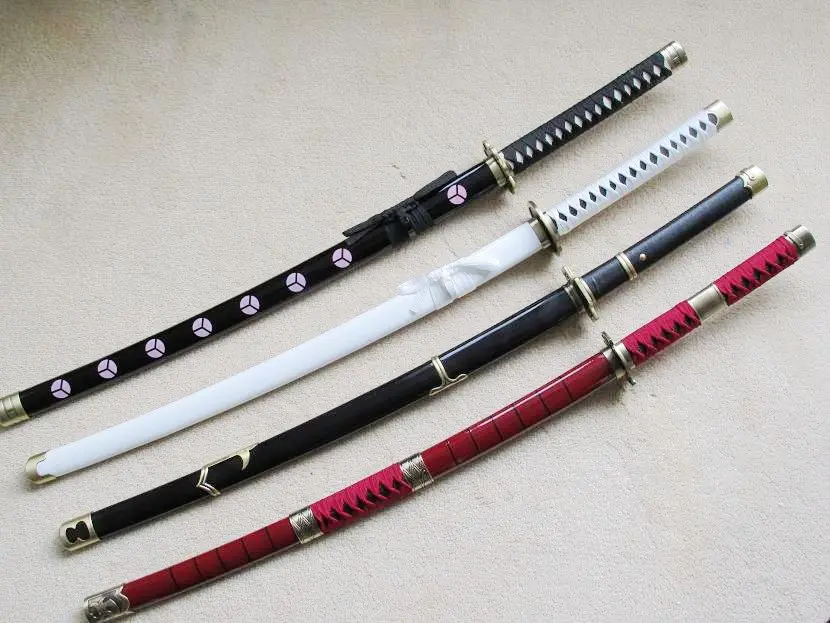 S2696 Аниме ONE PIECE SHUSUI WADO ICHIMONJI YUBASHIRI SANDAI KITETSU меч среднего размера лезвие хамона 40