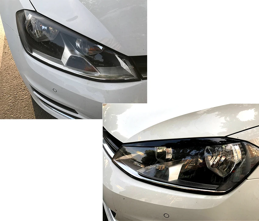 Carmonsons 2 шт./лот фары бровей Веки ABS хромированной отделкой крышки для Volkswagen VW Golf 7 MK7 GTI стайлинга автомобилей