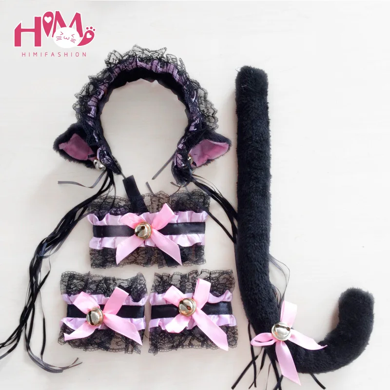 5 шт./комплект Женская кружевная заколка чокер|cosplay tail|cosplay ringcosplay naruto |