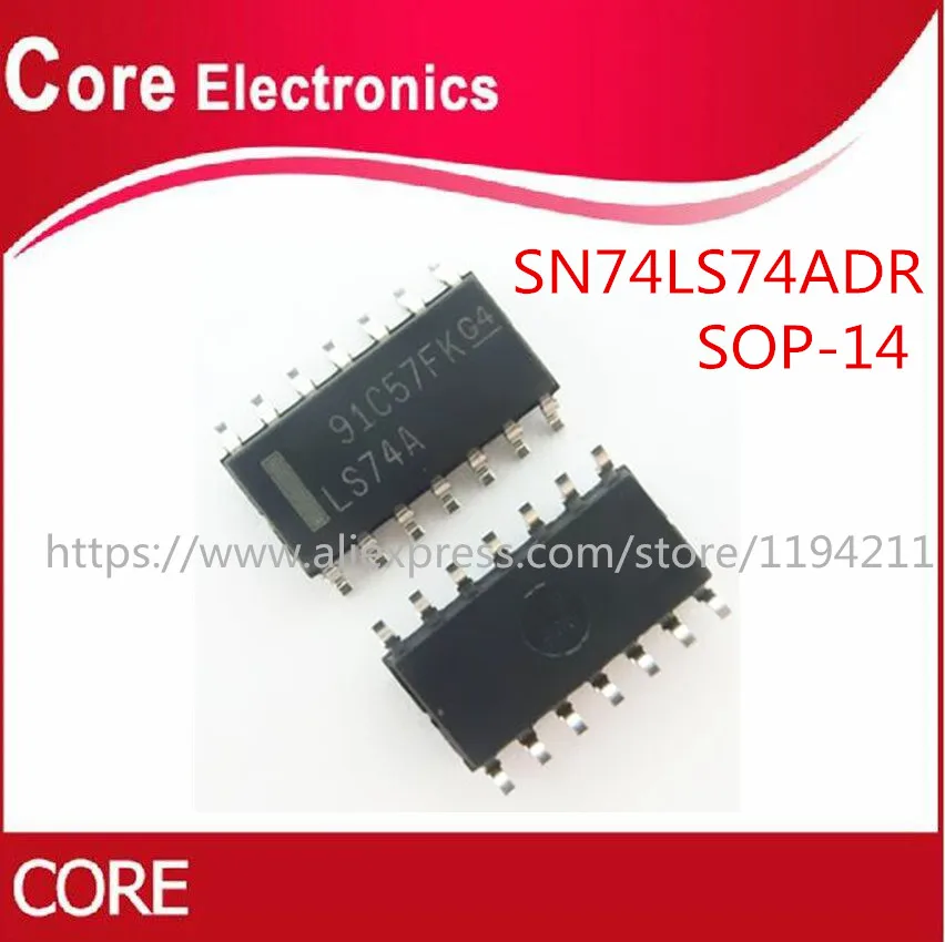 100 шт./лот sn74ls74ader 74LS74DR 74LS74 LS74A SOP|Интегральные схемы| |