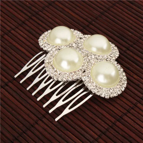 Free Shipping Elegant Pearl Rhinestone Bridal Hair Comb Pin | Красота и здоровье