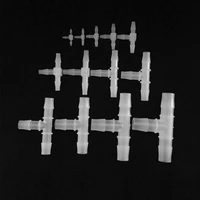 4pcs 1 6mm 15 8mm pp plastic equal tee connector for soft hose joint adapter