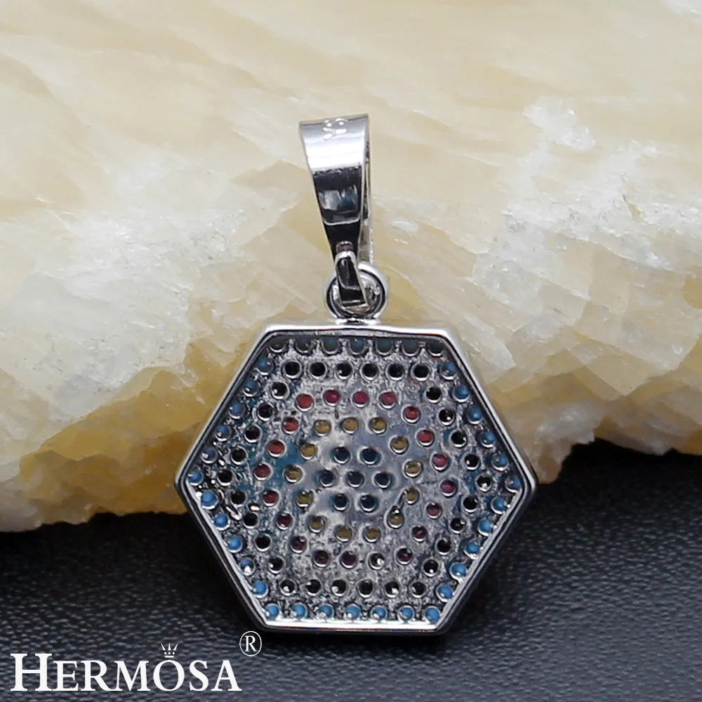 Hermosa ювелирные изделия горячая мода шестиугольник серебро 925 пробы цвет красота
