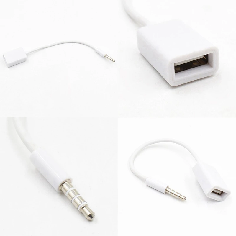 3 5 мм штекер AUX аудио разъем к USB 2 0 гнездо конвертер кабель Шнур для автомобиля