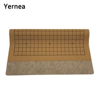 yernea new go game board high quality leather go board one side suede leather 19 line international go chess weiqi